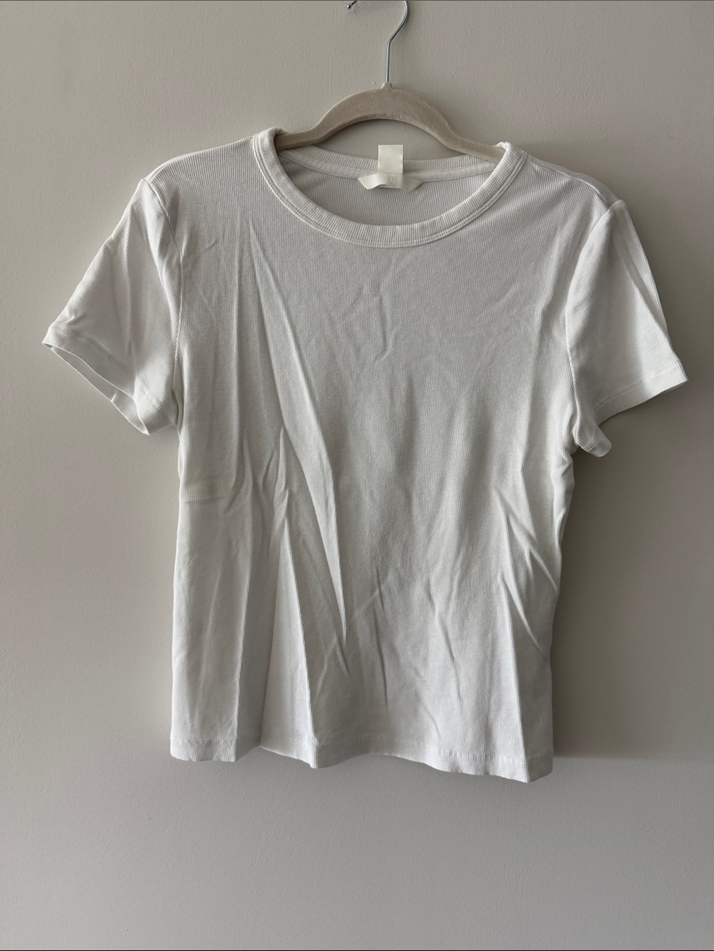 H&M Classic White Short-Sleeve Crewneck Tee